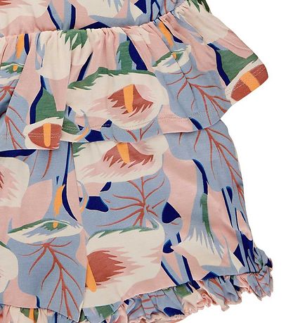 The New Jumpsuit - TnGwyneth - Peach Drapplitað Flower Aop