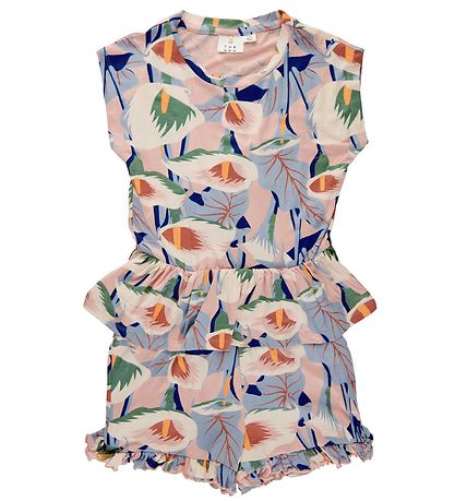 The New Jumpsuit - TnGwyneth - Peach Drapplitað Flower Aop