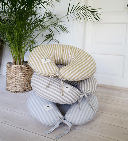 Pine Cone Nursing Pillow - Kapok - Nora - Mustard Stripe