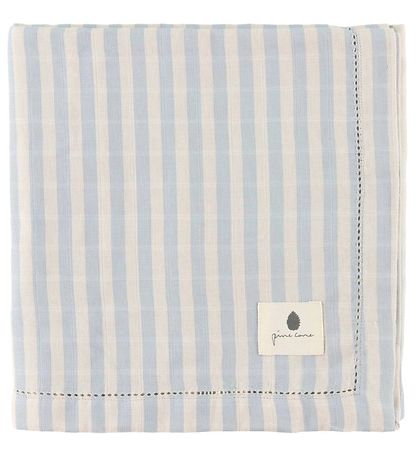 Pine Cone Baby Swaddle - 120x120 cm - Björk - Blue Blossom Strip