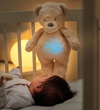 Nattou Sleeping teddy bear w. Night light/Sound - Sleepy Dog - 3