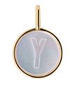 Design Letters Pendant To Necklace - Y - Pearl Gold