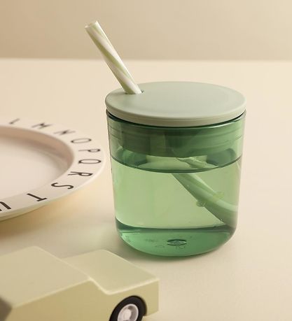 Design Letters Lid/Straws - Green