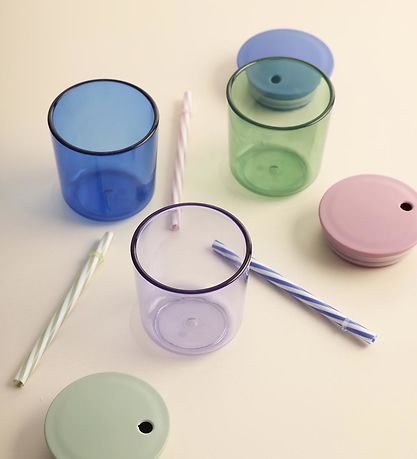Design Letters Lid/Straws - Green