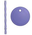 Design Letters Lid/Straws - Blue