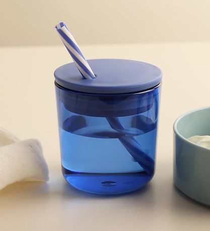 Design Letters Lid/Straws - Blue