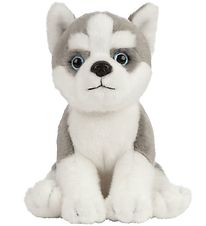 Living Nature Knuffel - 17x7 cm - Husky Puppy - Grijs/Wit