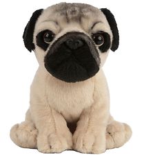 Living Nature Knuffel - 16x7 cm - Mopshondpuppy - Beige
