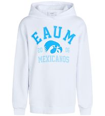 Sweat à Capuche Grunt - Kaja - Blanc av. Bleu Imprimé
