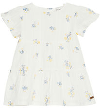 Robe Minymo - Blanc comme neige av. Fleurs