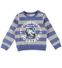 Sweat-shirt Name It - NmmDes Playmobil - Bijou Blue/Gris Chiné a