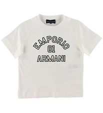 T-Shirt Emporio Armani - Blanc av. Marine