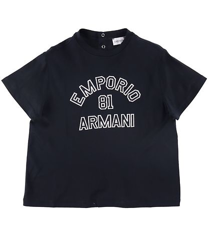 Emporio Armani T-Shirt - Navy m. Weiß