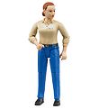 Bruder Figure - bworld - Woman w. Blue Trousers - 60408