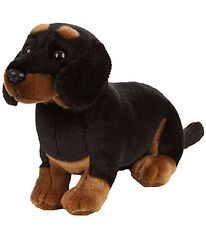 Living Nature Knuffel - 29x9 cm - Tekkel - Zwart/Bruin