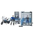 Bruder Play Set - bworld - Police Station w. Motorcycle - 62732