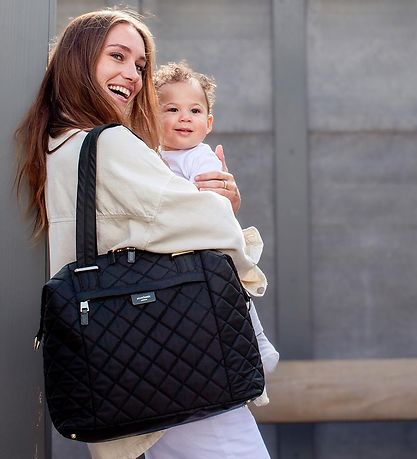 Storksak Changing Bag - Stevie Quilt - Black