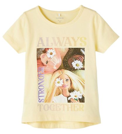 Name It Stuttermabolur - NmfAbeline Barbie - Tvöfaldur Cream