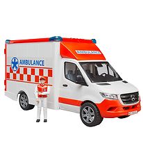 Bruder Car - Sprinter Ambulance w. Light/Sound and Driver - 0267