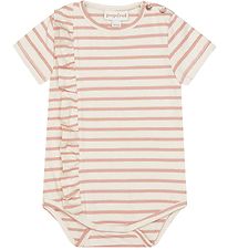 Popirol Romper s/s - Politie Baby Romper - Striped Vanilla