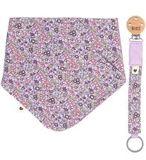 BIBS X Liberty Gift Set - Teething Bib/Pacifier Clip - Flowers -