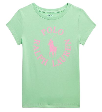 Polo Ralph Lauren 티셔츠 - 롱우드 - 연두색 포함 분홍색