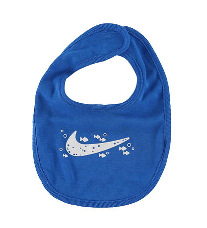 Nike Set - Muts/Slabbetjes/Romper s/s - Blauw/Wit