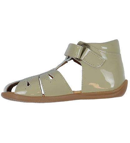 Pom Pom Sandals - Starters Drops Velcro - Dusty Olive Patent