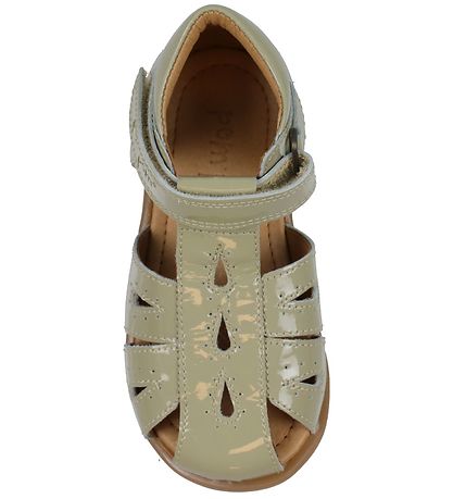 Pom Pom Sandals - Starters Drops Velcro - Dusty Olive Patent
