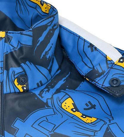 LEGO® Ninjago Rain Jacket - PU - Jonathan 103 - Blue w. Ninjas