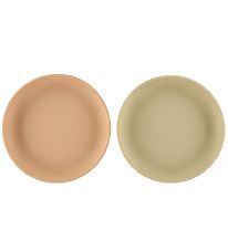 Assiettes Cam Cam - Silicone - 2 Pack - Flower - Coral Mix