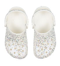 Crocs Sandaler - Classic Starry Glitter Clog K - Hvid