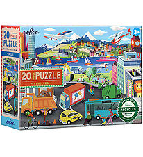 Eeboo Puzzel - 20 Bakstenen - 28x38 cm - Transportmiddelen