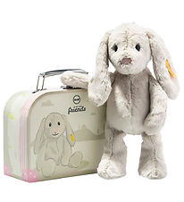 Steiff Knuffel - 26cm. - Hoppie Rabbit - In Koffer - Grijs