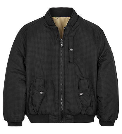 Calvin Klein Bomberjacka - Vändbar - Svart/Beige