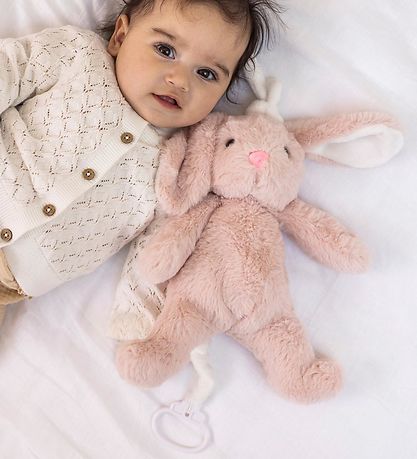 Teddykompaniet Soft Toy w. Music - 20 cm - Rabbit - Pink