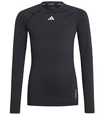 adidas Performance Blússa - U TF LS Tee - Svart/Hvítur