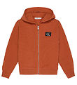 Calvin Klein Cardigan - CKJ - Ottomanskt märke Zip - Auburn