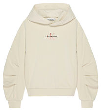 Calvin Klein Hættetrøje - Gradient Monogram - Whitecap Grey