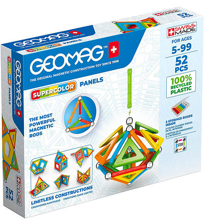 Geomag Magnet set - Supercolor Panels Recycled - 52 Parts