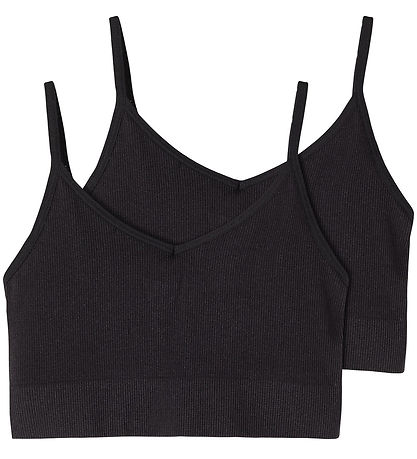 LMTD Bralette - 2-Pack - Noos - NlfKailey - Black