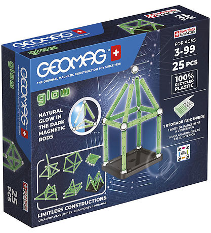 Geomag Magnet set - Glow Recycled - 25 Parts