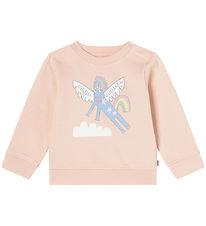 Sweat-shirt Stella McCartney Kids - Rose Poudré av. Licorne