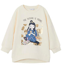 Sweat-shirt Name It - NmfKirsten - Crème au beurre