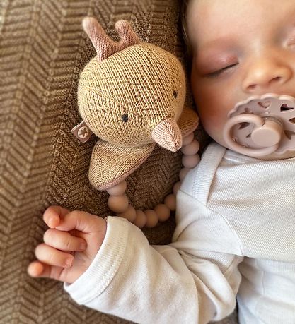 Smallstuff Rattle Teether - Bird - Rose/Curry