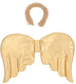 Meri Meri Maskeradkläder - Gold Quilted Angel Wings