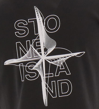 Stone Island T-shirt - Black/White w. Print