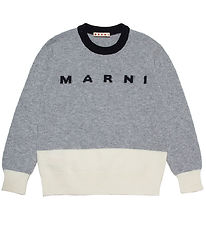 Blouse Marni - Laine - Gris Chiné/Blanc av. Noir