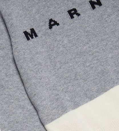 Marni Bluse - Wolle - Grau Meliert/Weiß m. Schwarz