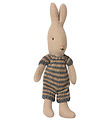 Maileg Rabbit - Micro - Blue/Grey Stripes